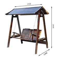 DGHJK Sedia a Dondolo da Esterno per Esterni Mobili da Cortile in Legno Amache da stupore Pigro Panca a Dondolo Set Perfetto per Patio, Giardino, Portico e Bordo Piscina