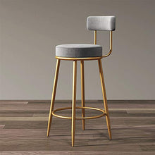CMX-Barhocker Sgabelli da Bar Rotondi Moderni in Velluto, sedie da Bar Alte con Schienale, sgabelli da Cucina con Gambe in Metallo per caffetteria, Bar, Balcone di casa