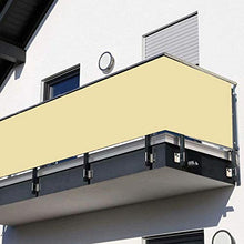 LYYK Recinzione Copertura per Balcone, Protezione Solare, Resistente alle intemperie, Installazione Facile, con Fascette e funi, per Campo Sportivo, Giardino, Balcone, 50x300cm Beige