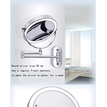 JJZI-L Bagno Specchio Rotondo, Metallo Illuminate Uomini Specchio da rasatura Piccolo Appartamento Fold Specchio di Bellezza Multifunzione Dressing Specchio