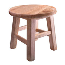 VICASKY Di Legno Sgabello Passo Piccolo Basso Piede Sgabello di bambù Rotondo Sgabello Rustico Mobili per La Casa per Il Bagno Doccia Bancone della Cucina (in Legno di Colore)