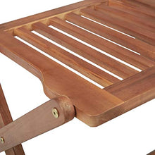 Oushome Sedie da Giardino Pieghevoli 4 pz in Legno Massello d'Acacia