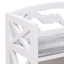 FAMIROSA Armadietto Bagno Grigio e Bianco 46x24x116cm Legno di Paulownia
