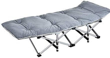 Lettino Prendisole Sedie da Giardino Letto Singolo Pieghevole, Ufficio Pausa Pranzo Letto reclinabile Semplice Letto da Campeggio Accompagnamento Staffa Incrocio Rinforzato (Colore, Blu), Grigio