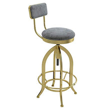 ZEH Sedia da Pranzo, Cuscini a Braccio, seggiolone, seggiolone, Sgabello Sgabello da Bar Girevole con Schienale - Altezza Regolabile - Sedile Morbido - Metallo Base for Ufficio - per FACAI