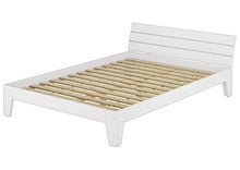 Erst-Holz Solido Elegante Letto Matrimoniale bianco140x200 in Pino con doghe rigide 60.54-14W