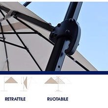 Danieli Ombrellone da Giardino 3x4 | Struttura in Alluminio Grigio Antracite con Chiusura a Soffietto | Telo in Poliestere da 200 gr | Dimensione del Parasole 3x4 mt