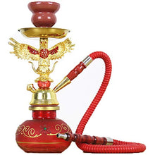 GSYH Creativo Shisha, 27cm Arabo Narghilè Bar Nightclub Fumatori Acqua Tubo Flessibile per Il Partito Family Dining,Rosso