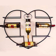 PZW Cremagliera Del Vino Semplice e Creativa Arte Del Ferro Stile Retrò Decorazione Bar Caffè Appeso a Parete Espositore per Vino