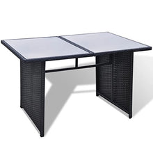 Tidyard Set Divani da Giardino 10 pz con Cuscini in Polyrattan Nero, Set Divani da Giardino, Set Divani da Giardino da Esterno 70 x 70 x 56 cm