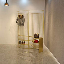 Room Screen Even La partizione dello Schermo di Lusso in Oro può Essere utilizzata Come scaffale, Design Cavo Creativo, Decorazione per Schermo Mobile in Metallo Pieghevole