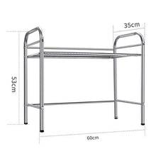 &ripiano di stoccaggio Ripiani da cucina, ripiano for forno a microonde in acciaio inossidabile Ripiano for utensili da cucina e ripiano for forno Ripiano doppio ripiano -2 strati Scaffale di finitura