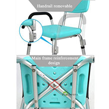 XD Sgabello da Bagno Blu Bagno Sedia da Bagno Sgabello da Bagno Regolabile in Altezza con Grande Pad Antiscivolo Sgabello in Lega di Alluminio Donna Incinta Sgabello da Doccia con Foro in PE sc