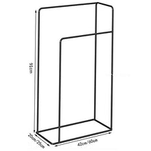 Hjypmjj Portasciugamani, 2 Barre Alte Piantana Porta Asciugamani Bagno Può Appendere Asciugamani, Vestiti, Strofinacci/Nero / 60x25cm