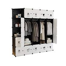 Armadietto portaoggetti ideale per armadio a cubo, portatile, modulare, per risparmiare spazio, rollsnownow, plastica, 183x47x183cm