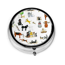 The Dog Park - Contenitore rotondo per pillole, 3 scomparti, in metallo, per medicina e vitamine, per viaggi all'aperto