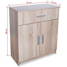 Tidyard Credenza in Truciolato Rovere,Credenza Moderna di Robusta e Durevole, Design Unico e Elegante71x35x88 cm