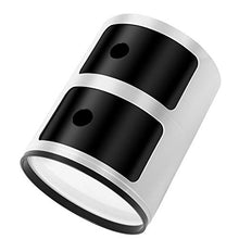 XuanYue Contenitore Componibile 3 Cassettiera Bianco Cassettiera (Nero + bianco, 2 strati)