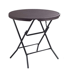 Tavolo da campeggio pieghevole Tavolo pieghevole da tavola rotonda, tavoli TV, tavolo portatile desktop curvo per piccolo spazio nel soggiorno, camera da letto, all'aperto, facile assemblaggio Tavolo