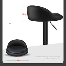 C-J-X STOOL/CHAIR Sgabello da Ufficio per Il Personale, Sedia da Conferenza in PU Nera Sgabello da Bar Girevole in Pelle da Bar Club Sgabello da Bar per La Colazione(Size:38 * 47-63CM)