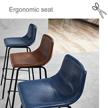 LLT Pratico sgabello in pelle sgabelli da bar Sedie Telaio Black Metal e posteriore molle | Pub Sgabelli altezza Pianale da cucina | Dining Chair Sgabelli di Cafe casa, a 4 colori (include 1 X Stool)