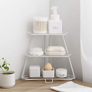 LYM &ripiano di stoccaggio Cucina Mensola Girare Frame Corner 3 Strati Scaffale condimento Rack di stoccaggio condimento -White Scaffale di Finitura