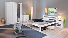 Inter Link Los Angeles, Letto Singolo Moderno Pino Verniciato, Bianco, 205 x 96 x 72 cm