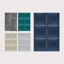 Isolbau Pannello da parete decorativo 3D, cuscino da parete in tessuto, decorazione da parete moderna e imbottita, per camera da letto, letto e testiera per letto di dimensioni (30 x 30 cm, quadrato, nero)