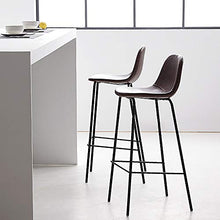 XuQinQin Nordic Style Bar sgabelli con Schienale Altezza Pub Chair Casa Bar Sgabelli da Cucina con Il poggiapiedi Sedie sedie in Pelle Artificiale sgabelli da Bar (Size : Large)