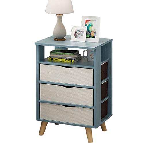 Comodini Decorazione Studio Domestica Addensare da Terra Storage Box Tre pompaggio Assemblea Soggiorno Corridoio Camera Multifunzione Locker MUMUJIN (Color : Blue)