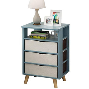 Comodini Decorazione Studio Domestica Addensare da Terra Storage Box Tre pompaggio Assemblea Soggiorno Corridoio Camera Multifunzione Locker MUMUJIN (Color : Blue)