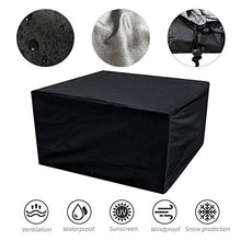 Ydq Copertura Protettiva per Mobili da Giardino Impermeabile Resistente 420D Oxford Tessuto Antivento Antistrappo Resistente Ai Raggi UV Copertura Tavolo Giardino,123 * 123 * 72cm