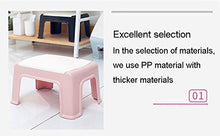 WYB Sgabello in plastica, Sgabello Piccolo e Antiscivolo Piccolo e Leggero, poggiapiedi Portatile in One-Step, Adatto per Cucina, Bagno e Toilette,Blu