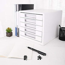 LCA Schedario Classificatore Verticale Schedario, File Cabinet di Archiviazione A Cinque Livelli Desktop, Cassetto A 5 Strati Scatola di Archiviazione per File A4 Uso Ufficio