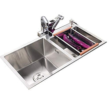 YUESFZ Lavabi Lavandino Argento Lavamani Lavello A Grande capacità Lavello per Hotel E Ristorante Lavabo Quadrato in Acciaio Inossidabile con Scolapiatti (Color : Silver-C, Size : 80 * 45)