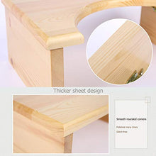 LTINN Sgabello da Toilette Pieghevole in Legno, Sgabello Anti-stitichezza Naturale e Confortevole, Sgabello da Bagno Antiscivolo