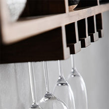 HTDZDX Mensola a Muro Ristorante Wine Rack in Legno massello Wine Cooler Calice Hanging Portalampada
