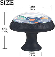 Pesci Pattern Colorato Mare Marina Pomelli per Porta Set di 4 Pomelli per Mobili Manopole per Cassetti Cucina Armadio Vetro
