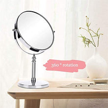 Specchio per trucco a led Specchio cosmetico da appoggio 5x Zoom, 6 pollici Specchio per trucco Specchio da tavolo con piedistallo per bagno Camera da letto, Specchio da barba Specchio cosmetico per c