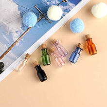 JIUYUE Mini bottiglie di vetro di colore carino bottiglie con sughero piccole bottiglie regalo minuscole fiale mix 7 colori