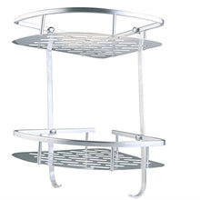 ROSENICE Mensola Angolare Portasapone Doccia Da Appendere Per Bagno 2 Livelli - Argento
