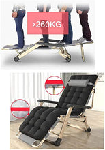 Azyq Sedia Reclinabile Pieghevole Zero Gravity Lounge Chair Oversize Xl, Sedie a Sdraio Cuscino in Cotone per Giardino Patio Esterno Lettini Prendisole Letto Reclinabile Caricamento Fino a 260Kg con
