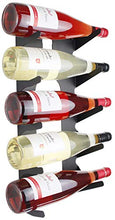 etterr Porta Bottiglie da Parete in Acciaio per Tutti i Tipi di vinos, con ancoraggi a Muro e embellishers. (Nero)