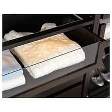 KOMPLEMENT cassetto con frontale in vetro 92,8x56,9x16 cm nero-marrone