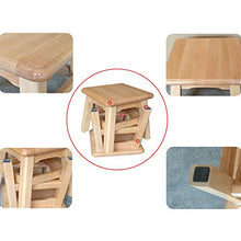 Sgabello in legno massello (2 pezzi), sgabello basso quadrato Sgabello per cambio scarpe, non facile da deformare, adatto per cucina, bagno, giardino, con spesso tappetino antiscivolo/A / 30x3