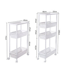 &ripiano di stoccaggio Mensola del bagno del bagno Scaffale di stoccaggio della fessura del frigorifero del salone di immagazzinaggio della cucina del carrello stretto della cucina Scaffale di finitur
