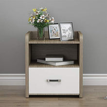 FEANG Camere da Comodino Moderno Comodino con cassetti e ripiano di stoccaggio Aperto, Comodino da Tavolo Laterale per la Camera da Letto Soggiorno