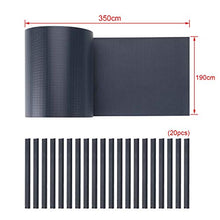 Kinlo - Pellicola frangivista per recinzione, 35 m x 19 cm, in PVC, protezione antivento 450 g/m², colore nero, con 20 clip di fissaggio