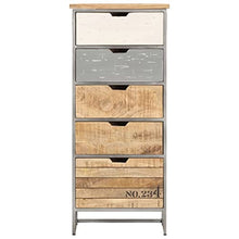vidaXL Cassettiera 45x30x105 cm in Legno Massello di Mango