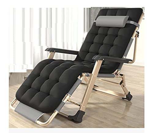 CJY-mirror Sedia reclinabile Pieghevole Zero Gravity Lounge Chair Oversize XL, Sedie a Sdraio Cuscino in Cotone per Giardino Patio Esterno Lettini Prendisole Letto Reclinabile 260 kg